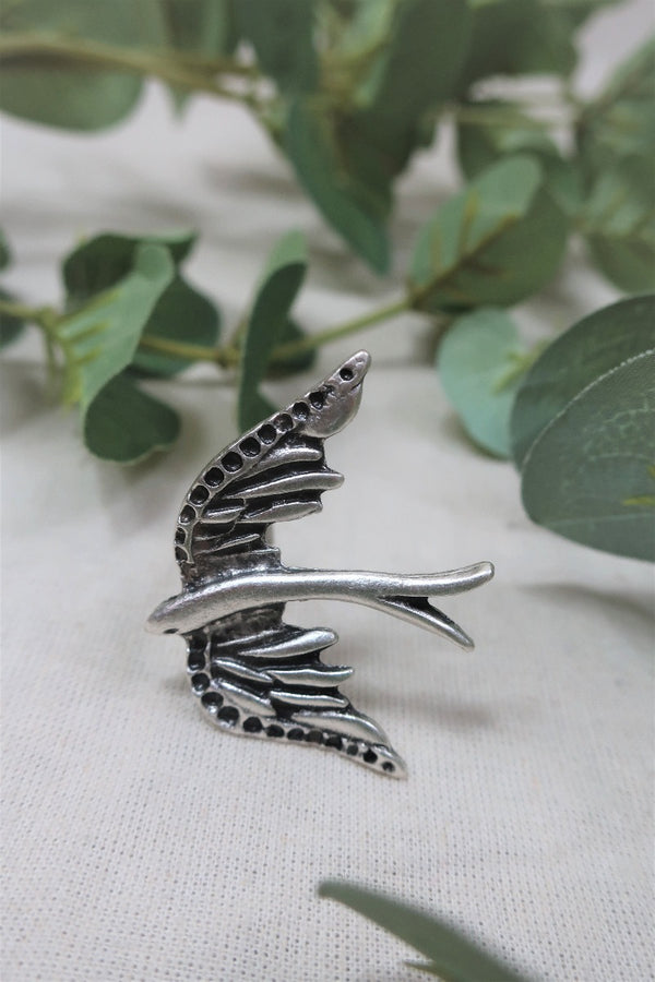 Sweeping Swallow | Silver plated Brass Turkish Ring |  All About Audrey