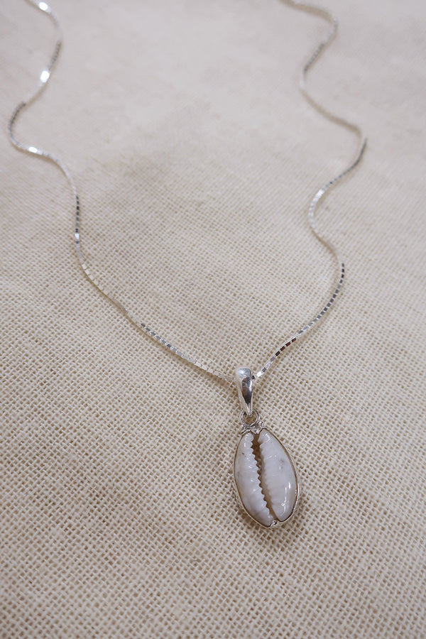 Cowrie Shell 925 Silver Necklace by All About Audrey
