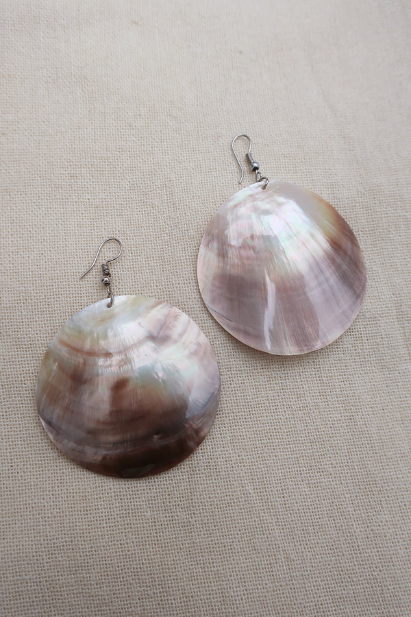 Full Moon Shell Earrings in Desert Dune by All About Audrey