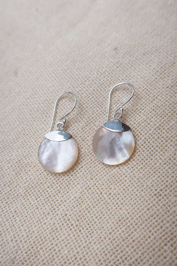 Ditsy Mother of Pearl Earrings in 925 Silver by All About Audrey