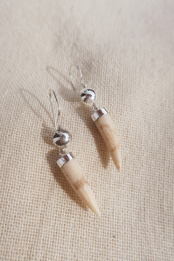 Spire Shell Handcrafted Earrings in 925 Silver by All About Audrey