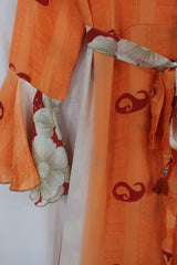 Sylvia Wrap Dress - Saffron & Marigold Paisley - Size S by All About Audrey
