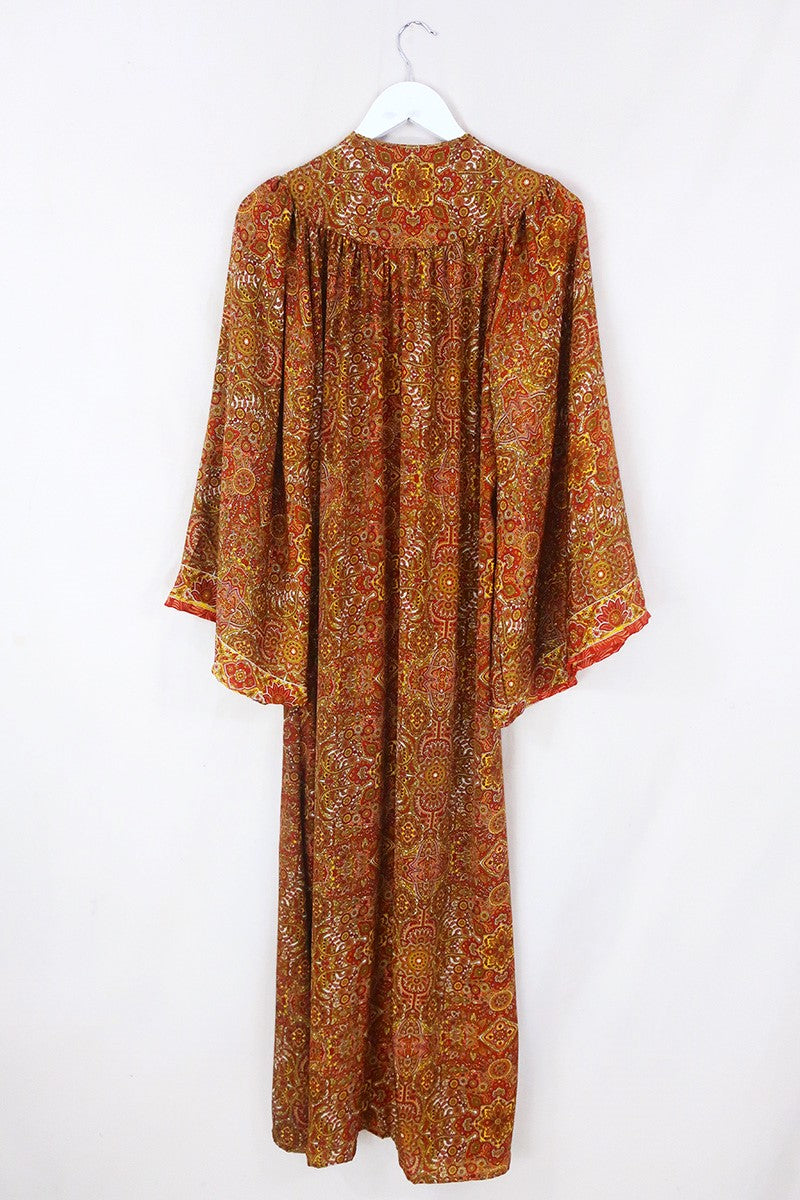 Stevie Maxi Dress in Lennon Gold Mandala by all about audrey