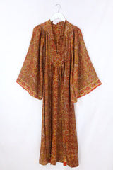 Stevie Maxi Dress in Lennon Gold Mandala by all about audrey