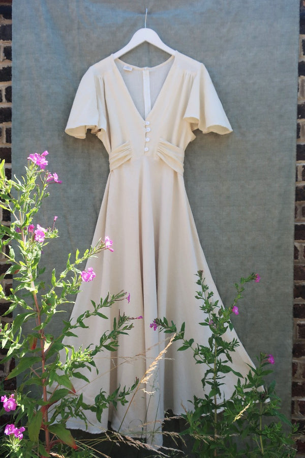 Margot Maxi Dress in Ivory White By All About Audrey