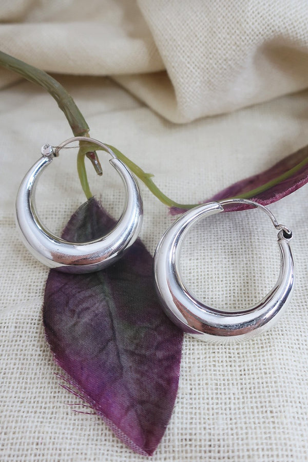 Medium Hoop Earrings in Silver by all about audrey