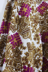 Bonnie Shirt Dress - Regal Gold & Gemstone - Vintage Indian Sari - Size L/XL