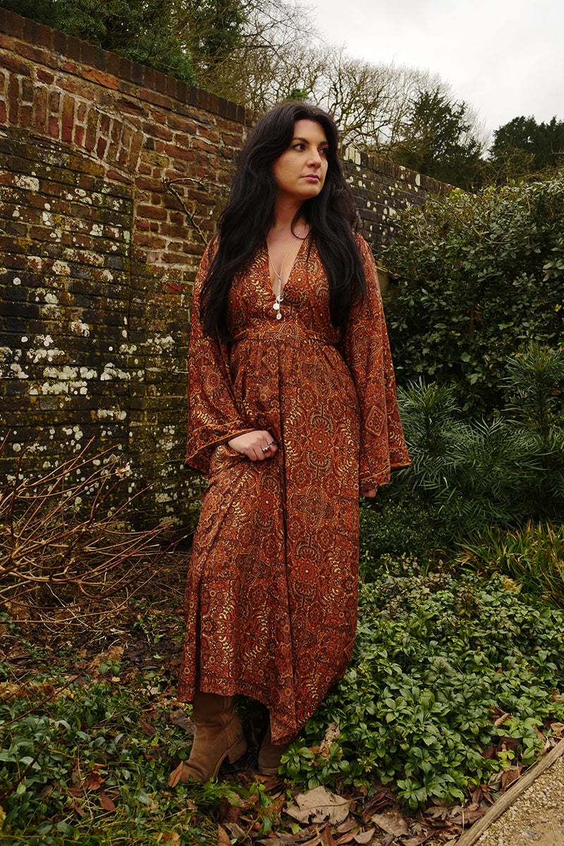 Stevie 70s Maxi Dress | Dylan Brown Mandala | All About Audrey All About Audrey Vintage Boutique Stevie 70s Maxi Dress | Dylan Brown Mandala | All About Audrey All About Audrey Vintage Boutique
