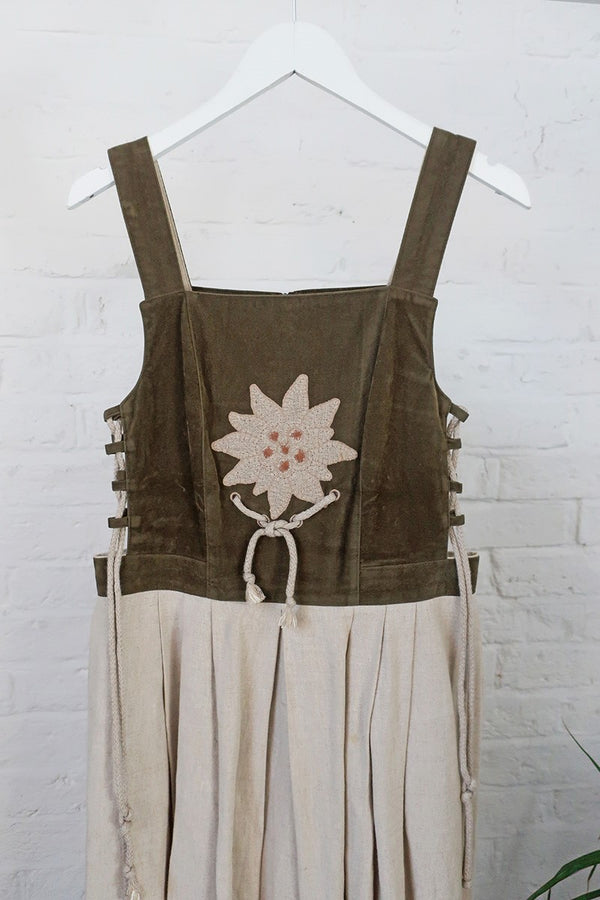 Vintage Pinafore Dress - The Earth Says Hello, Sunflower - Size S by all about audrey