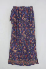 River Folklore Floral Wrap Skirt in Willow Purple