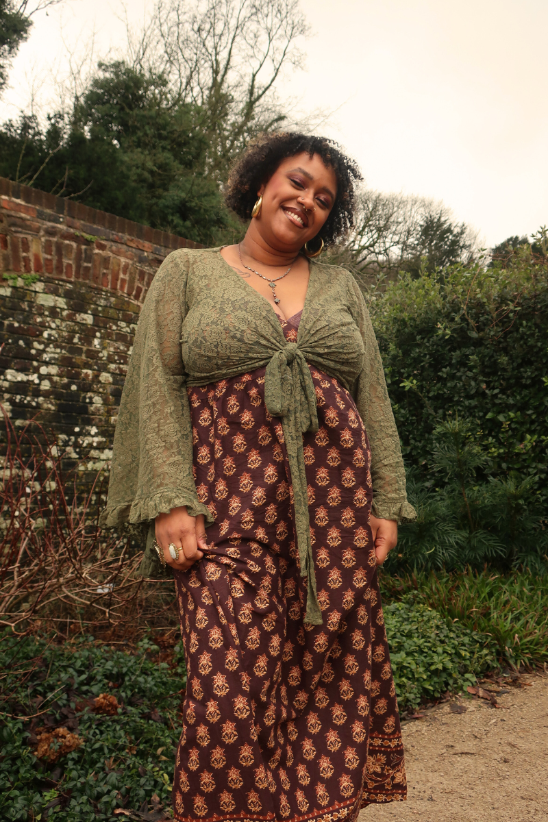 Venus Wrap Top in Pixie Green Lace | All About Audrey – All About