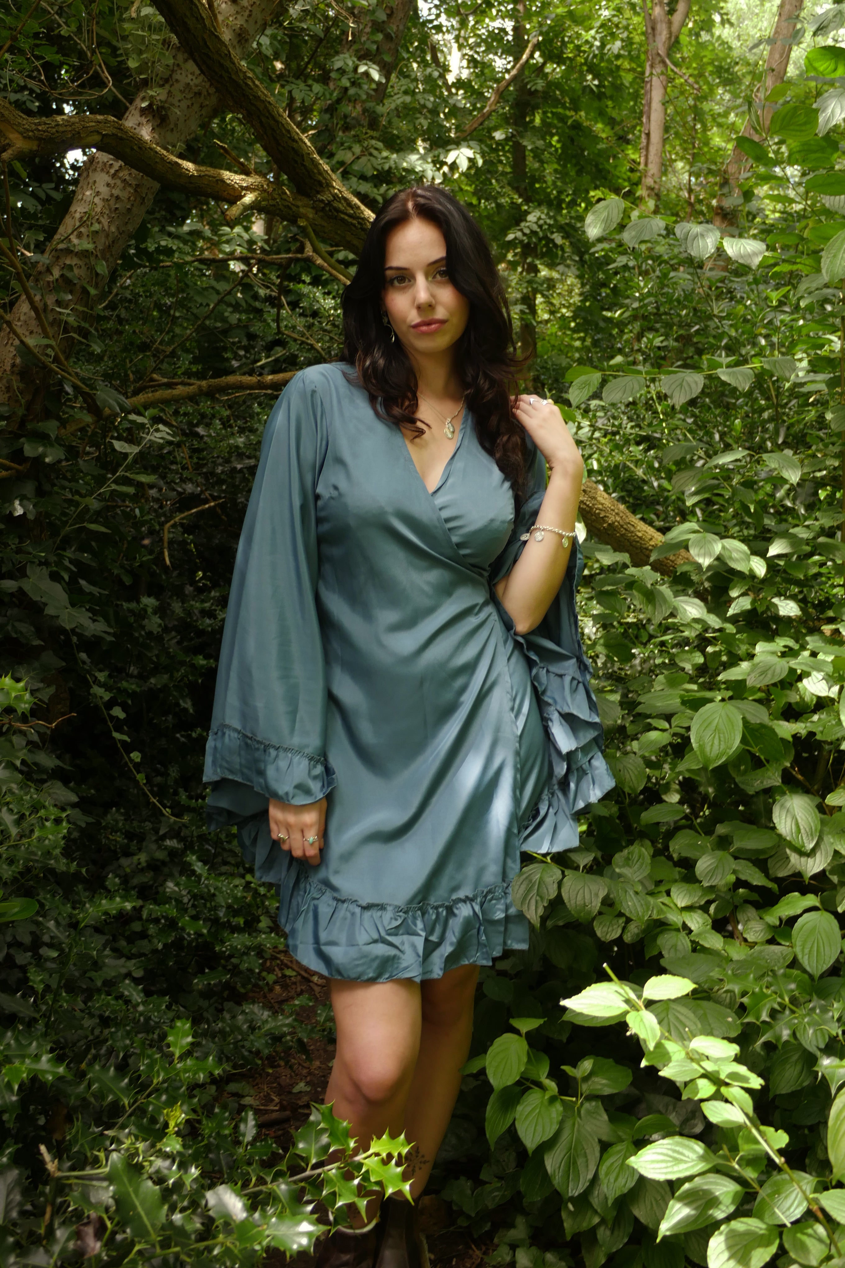 Venus Wrap Dress | Petrol Blue | XS-4XL | All About Audrey  All About  Audrey Vintage Boutique