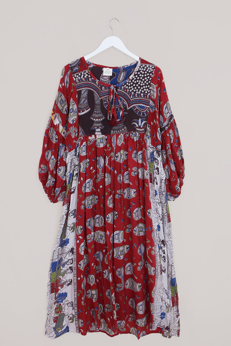 strapless open back dress Daisy Smock Maxi | Here Come the Drums | M/L