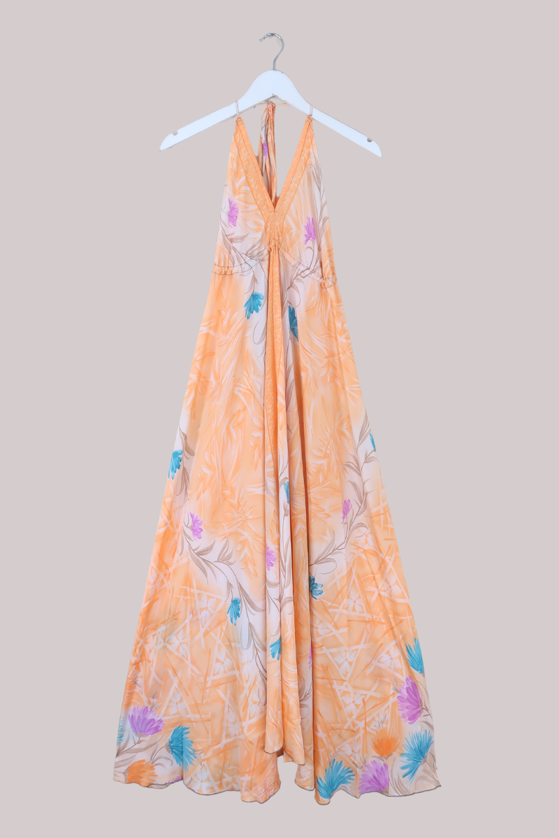 eden floral halter maxi dress Eden Maxi Dress | Vivid Apricot Florals