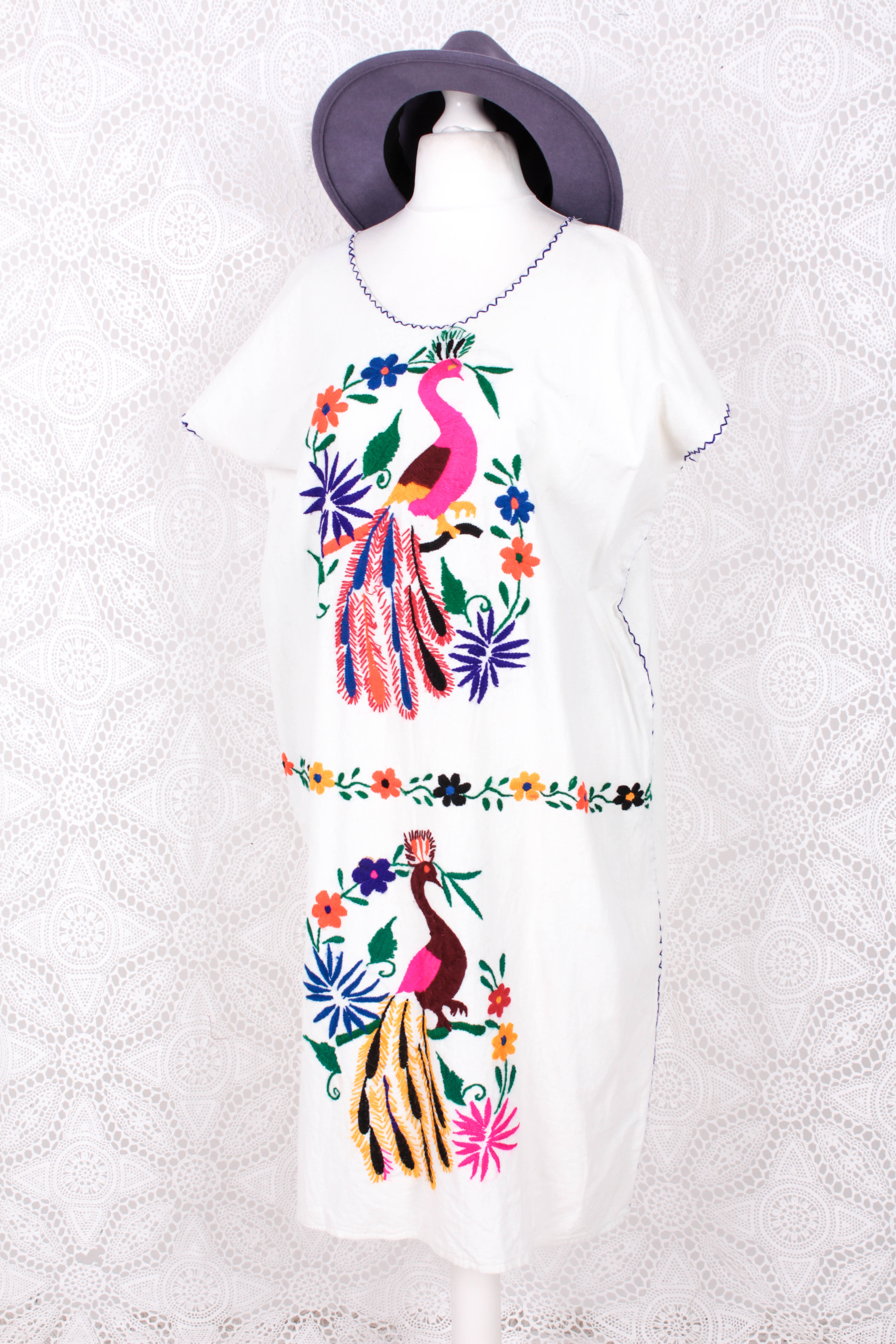 sachin and babi light blue dress Womens Short Sleeve Mexican Embroidered Floral Ethiopia main image 1