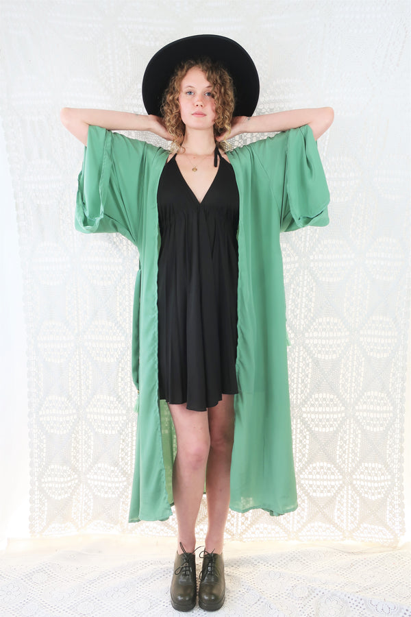 Khroma Aquaria Robe Dress in Sage Green - Free Size