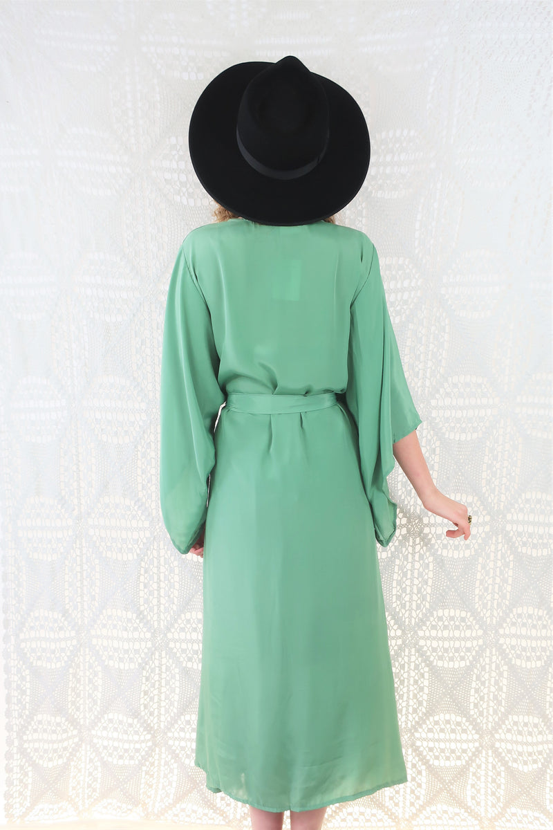 Khroma Aquaria Robe Dress in Sage Green - Free Size