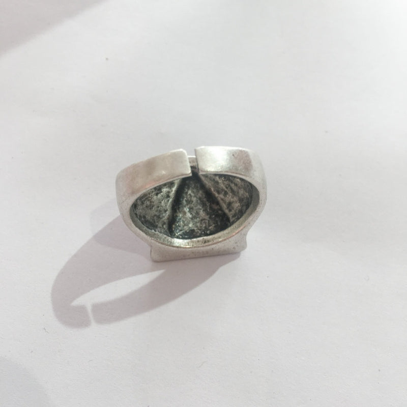 back silver plated eye of providence ring with antique effect finish by all about audre