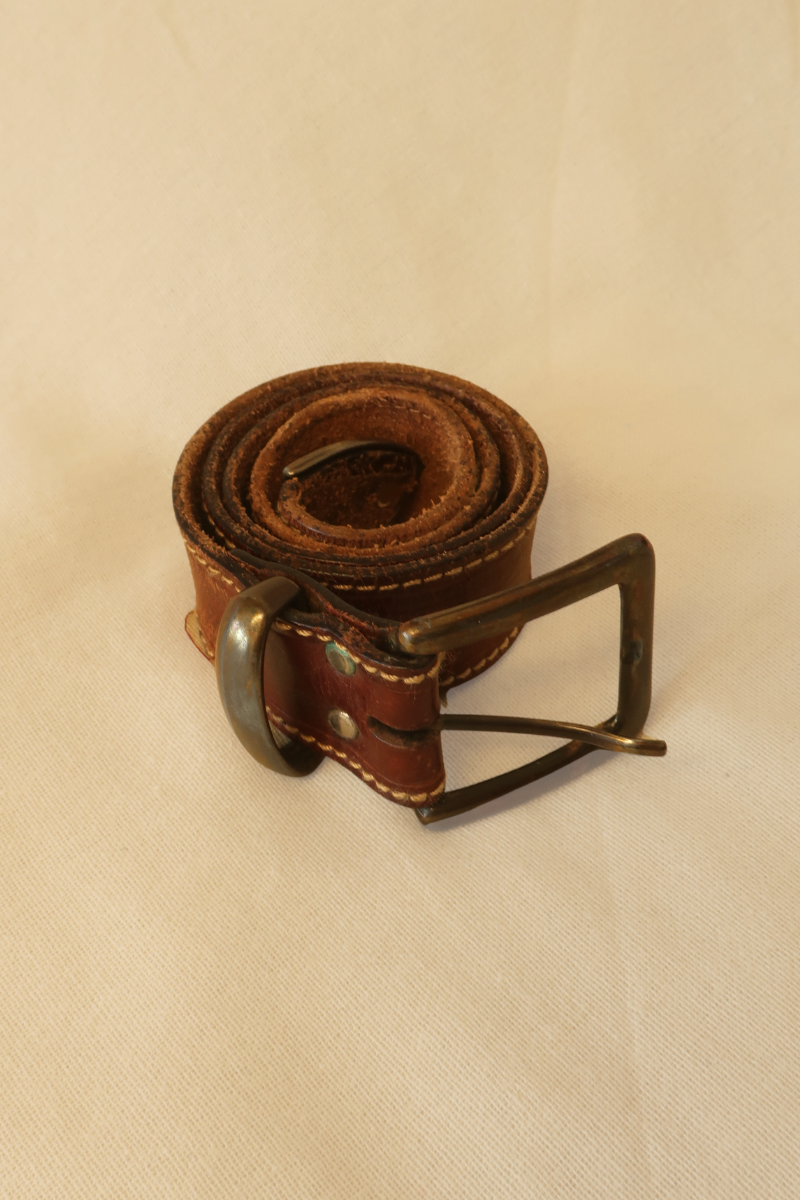 Vintage Belt - Embroidered Rich Brown