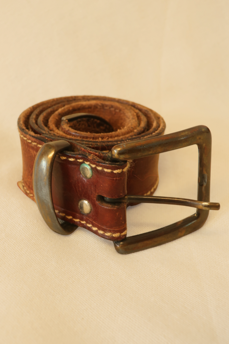 Vintage Belt - Embroidered Rich Brown