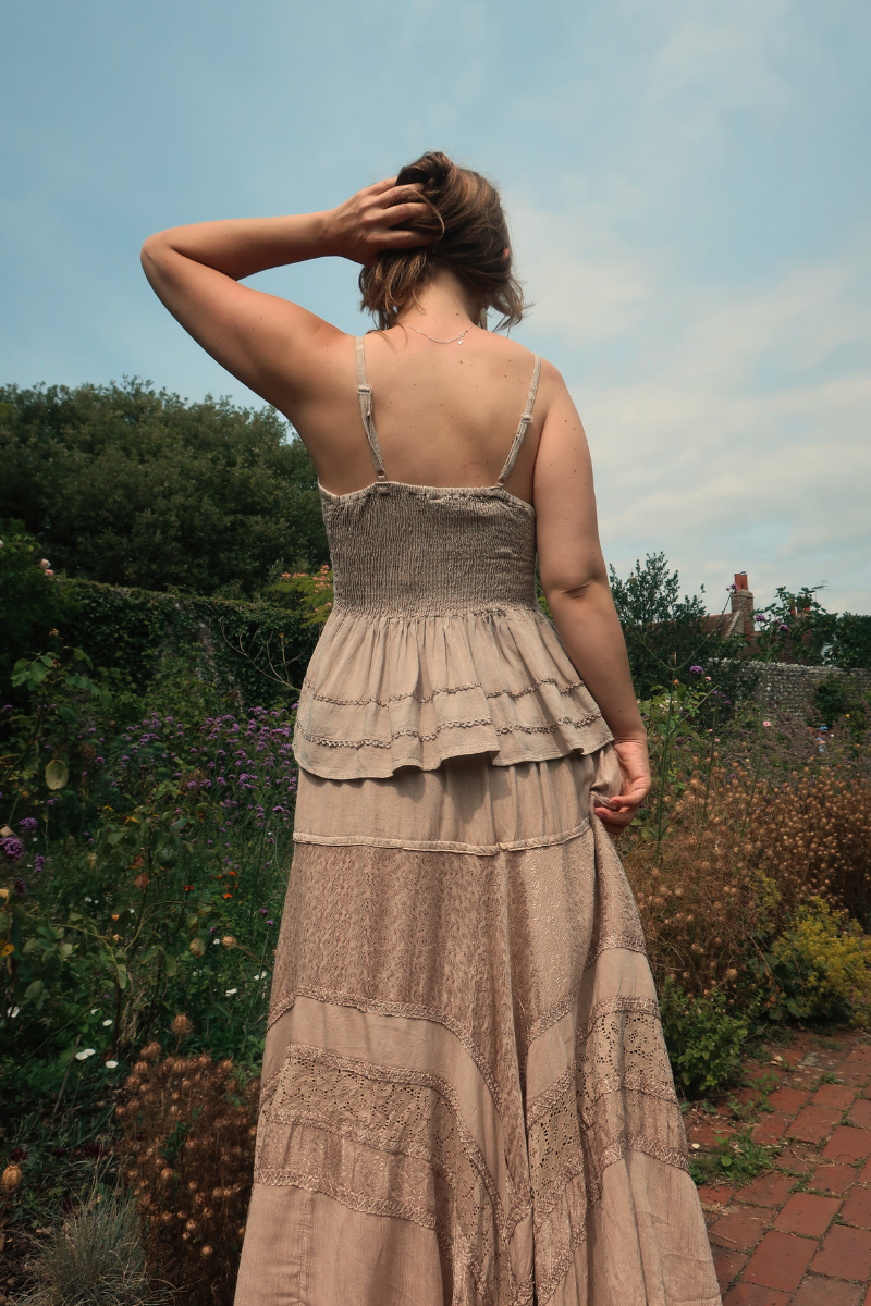 Embroidered Camisole in Maple White