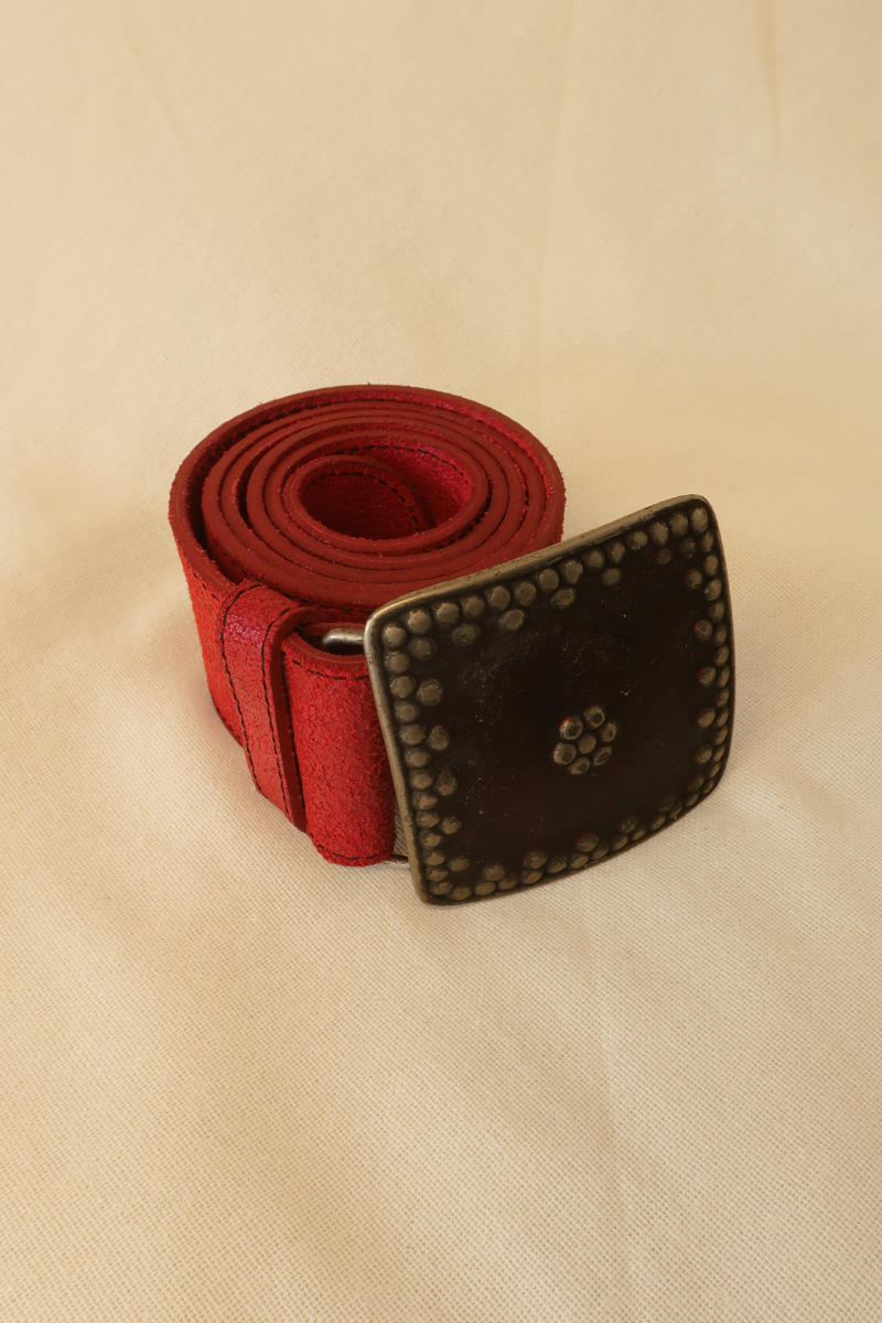 Vintage Belt - Scarlet Leather