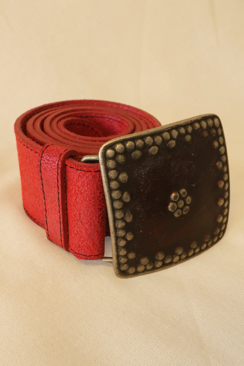Vintage Belt - Scarlet Leather