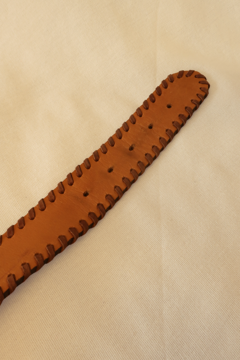 Vintage Belt - Braided Saddle Brown
