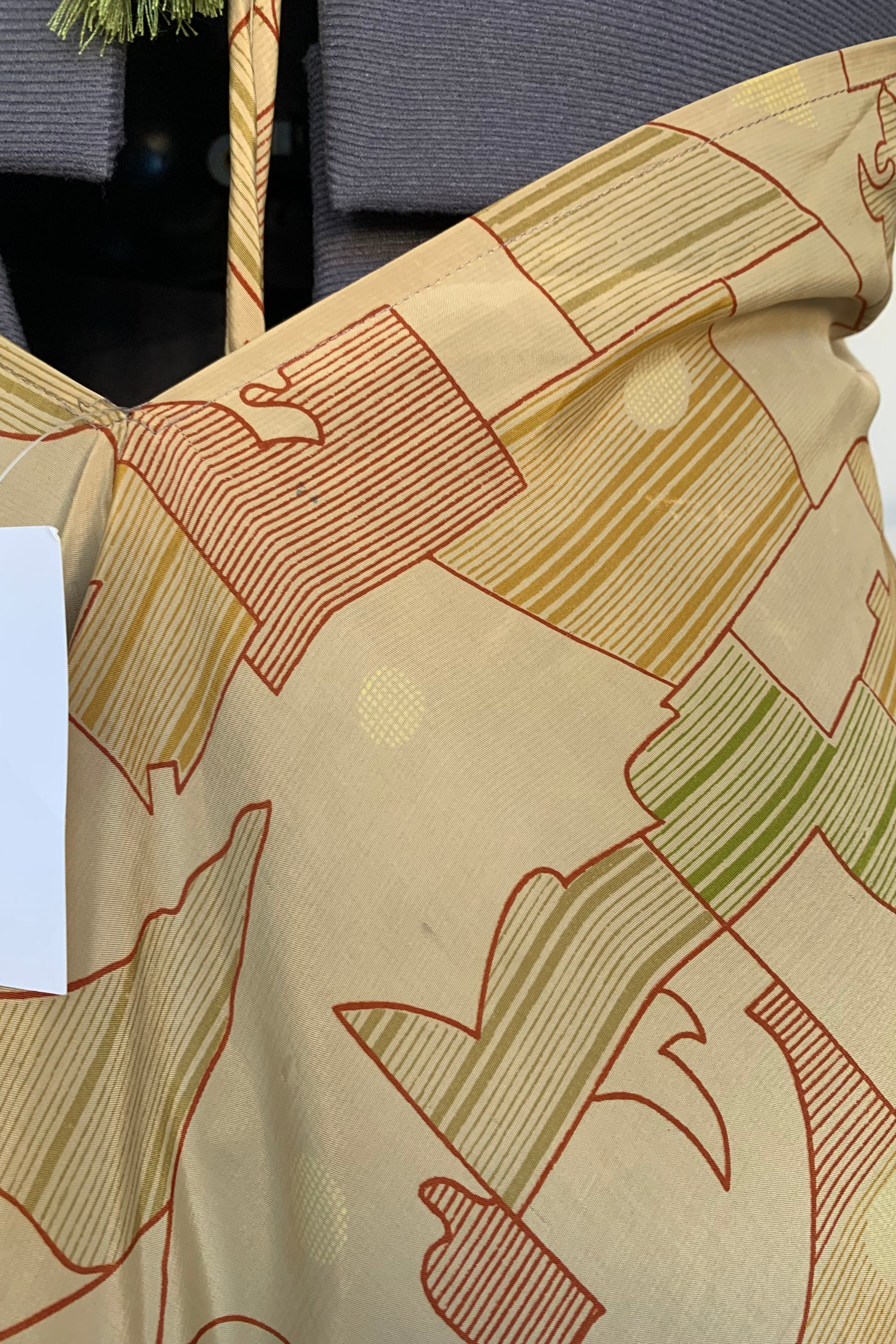 SALE | Blossom Halter Maxi Dress - Honey Beige Geometric - Free Size M/L