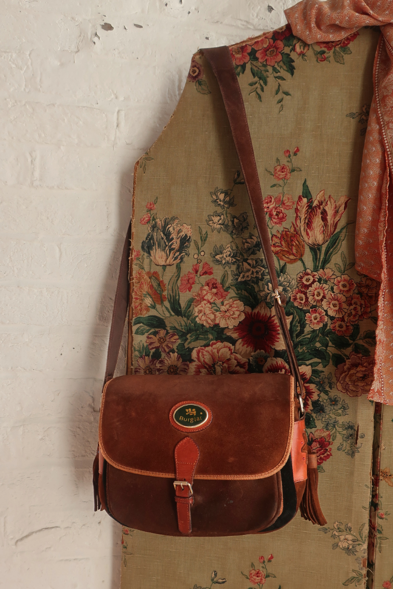 Vintage Bag - Suede Satchel