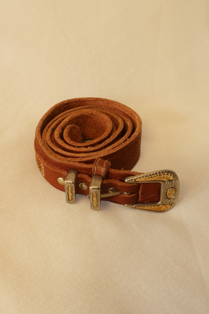 Vintage Belt - Cowboy Silver & Gold