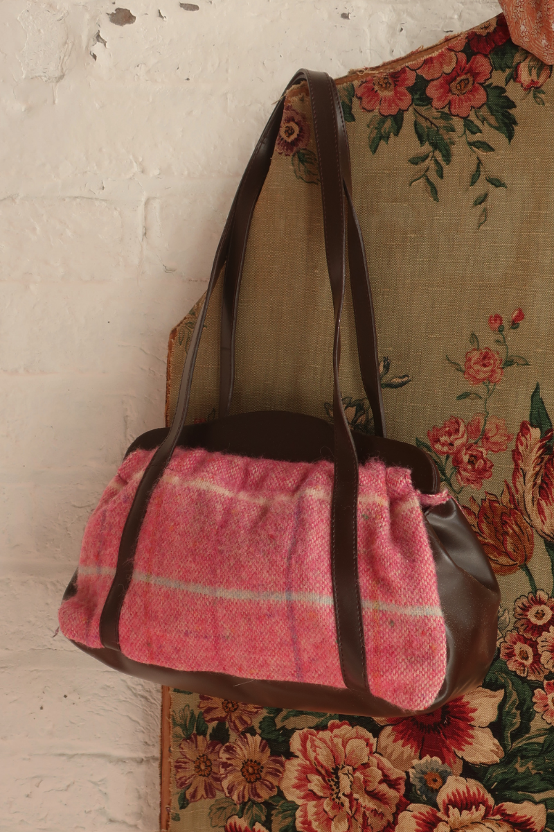 Vintage Bag - Rose Pink Tartan