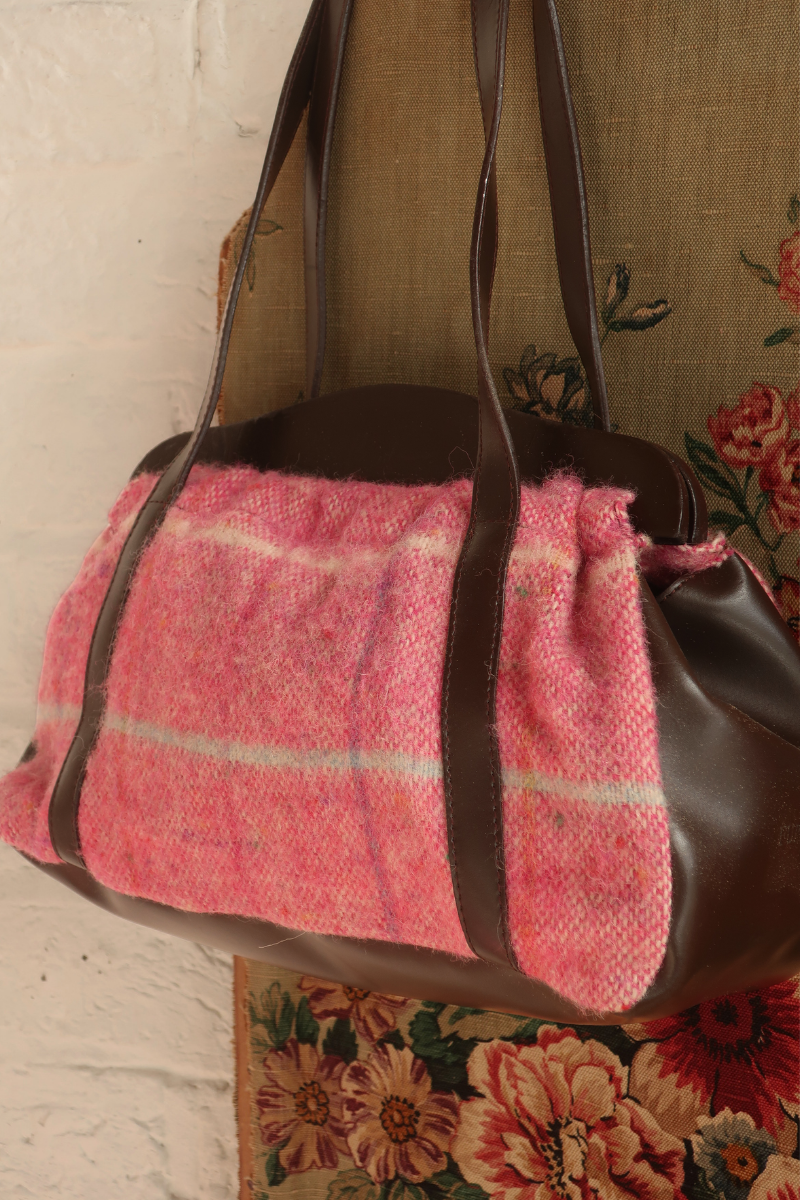 Vintage Bag - Rose Pink Tartan