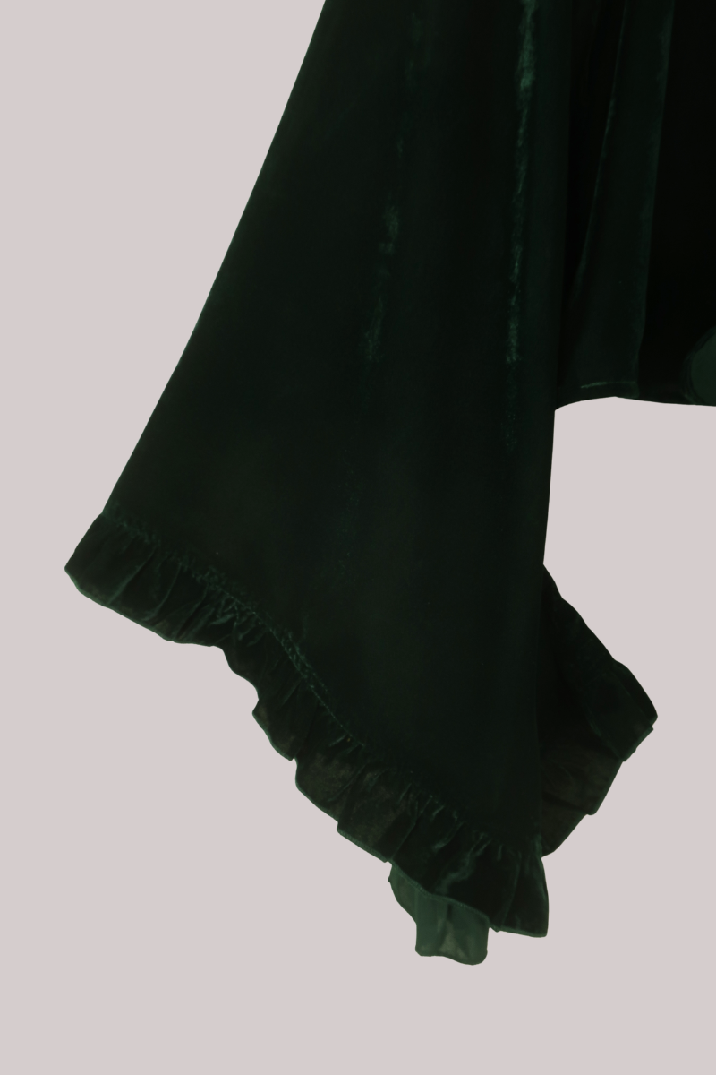 Khroma Venus Wrap Top in Nottingham Green Velvet