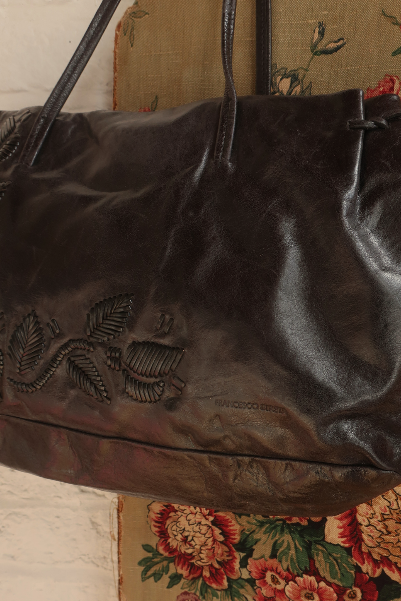 Vintage Bag - Black Dahlia Leather