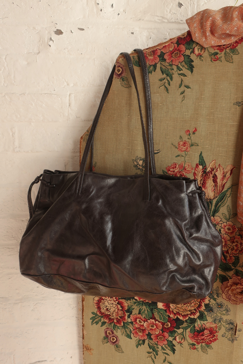 Vintage Bag - Black Dahlia Leather