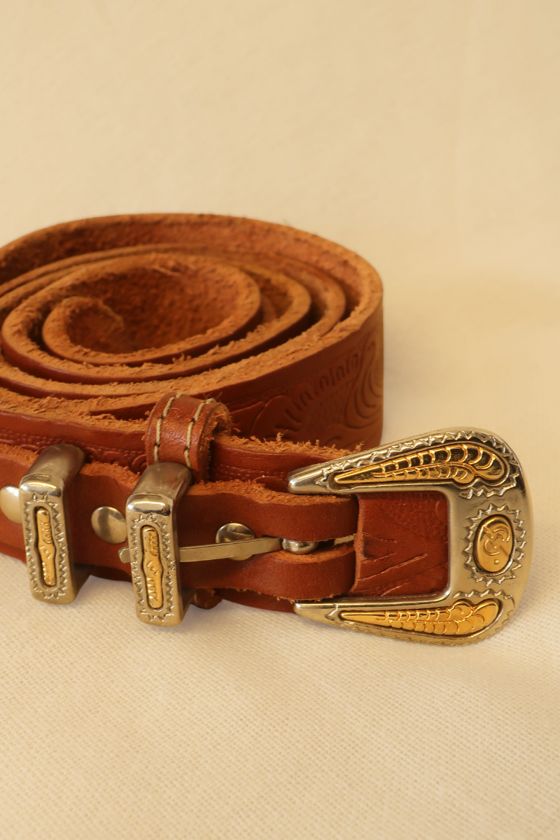 Vintage Belt - Cowboy Silver & Gold