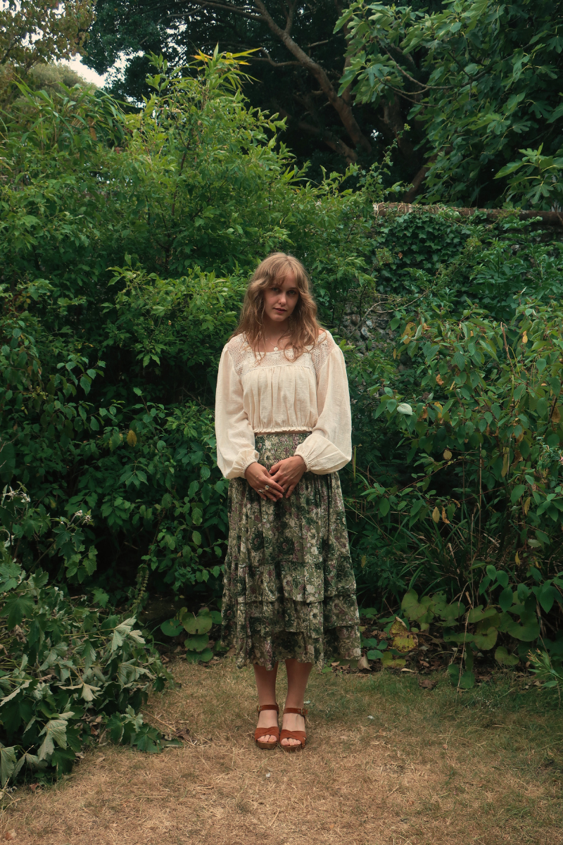 Sadie Crochet Cropped Blouse in Anthology White