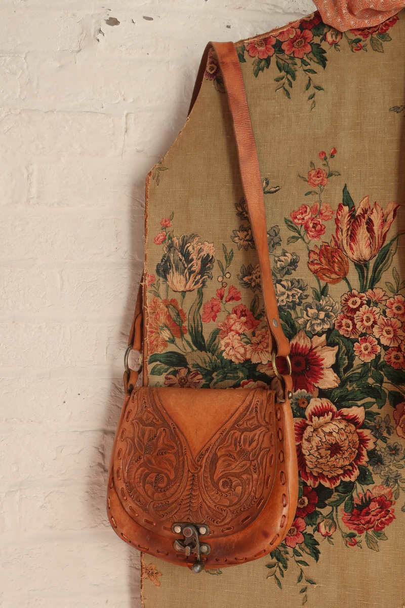 Vintage Bag - Embossed Orchid Leather