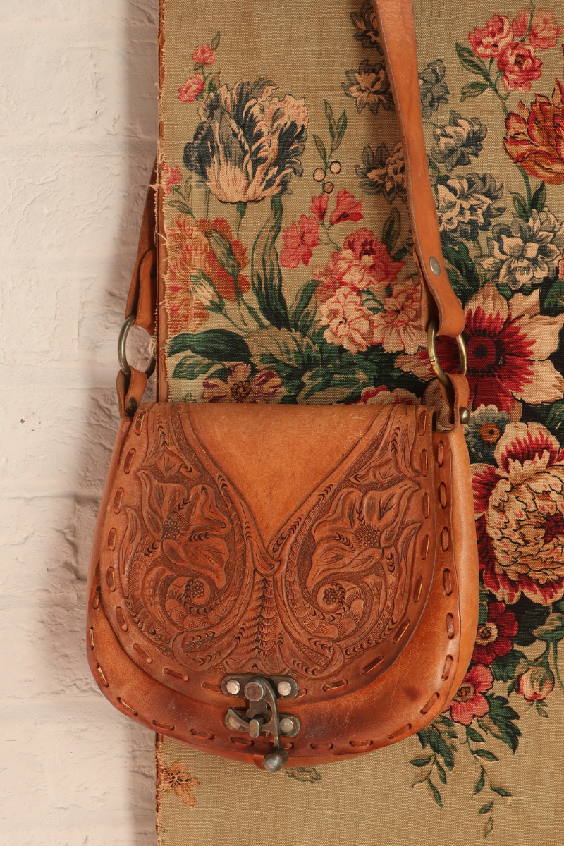 Vintage Bag - Embossed Orchid Leather