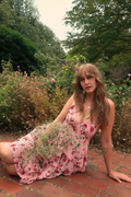 Celeste Babydoll Mini Dress in Daydream Pink Roses