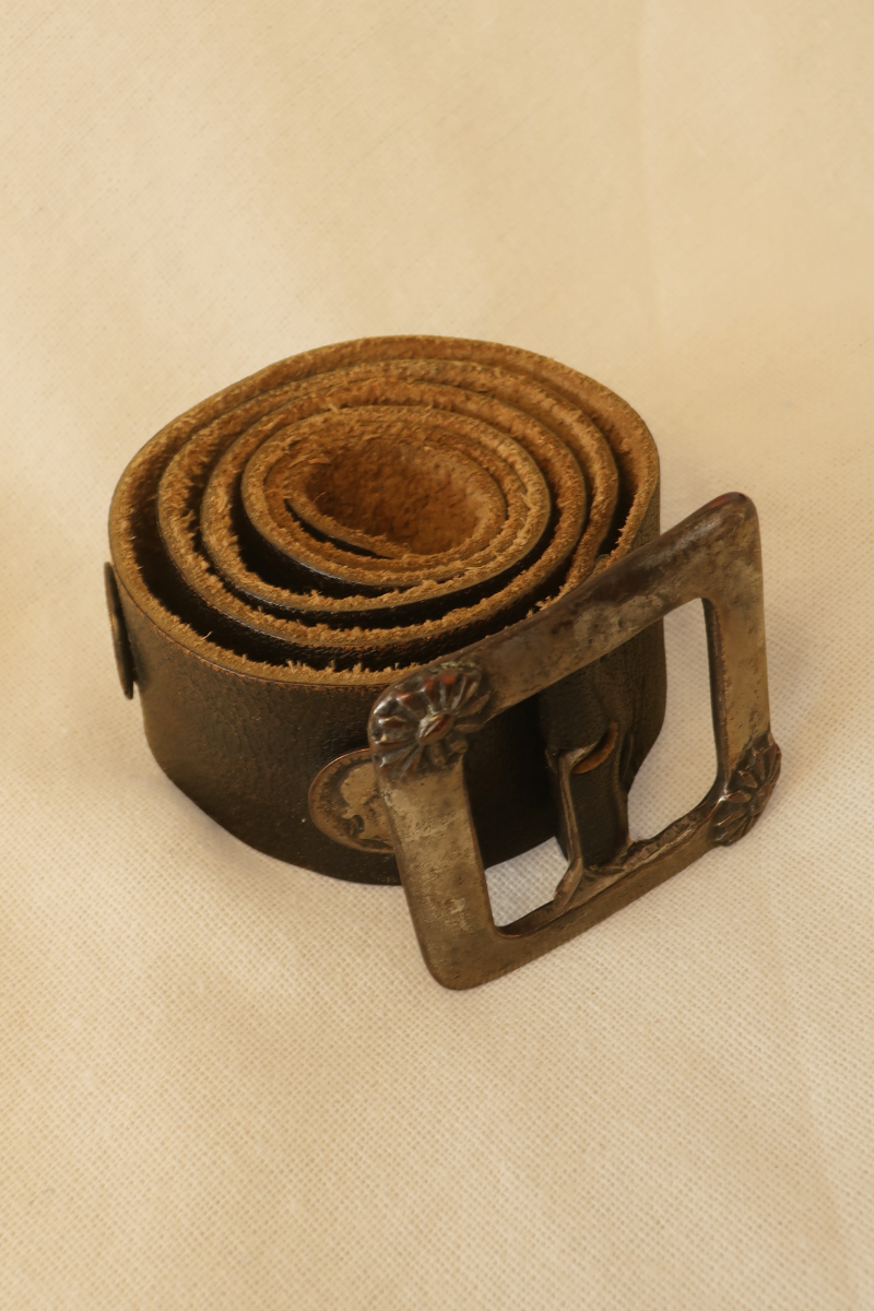 Vintage Belt - Silver Coin Leather