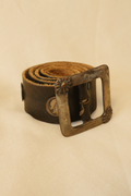Vintage Belt - Silver Coin Leather