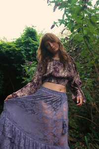 Scorpio Top in Whisper Purple Floral