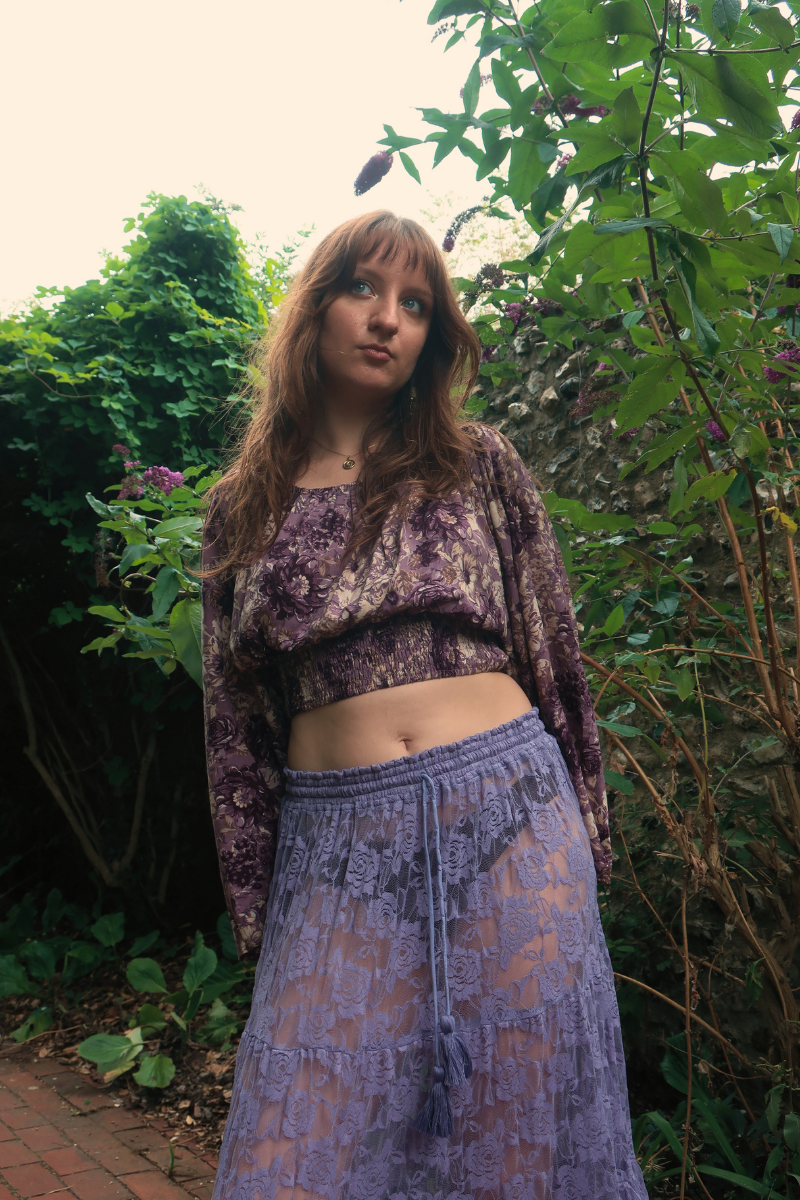 Scorpio Top in Whisper Purple Floral