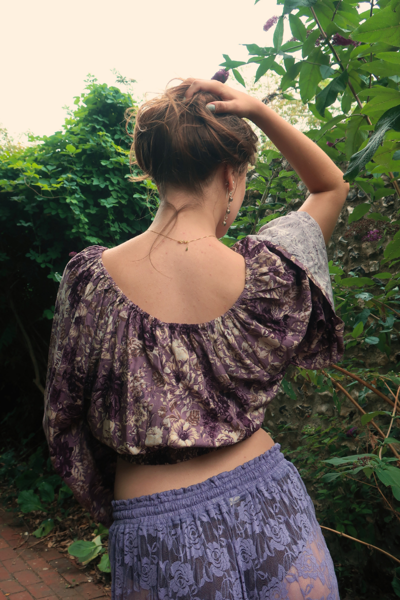 Scorpio Top in Whisper Purple Floral