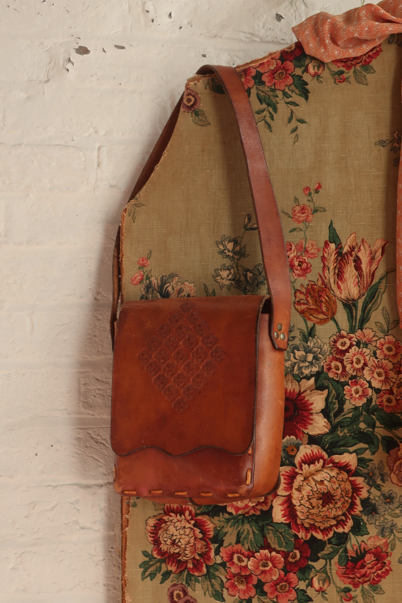 Vintage Bag - Leather Embossed Diamond