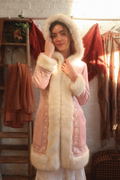 Suki Hooded Embroidered Afghan Coat in Middlemarch Pink