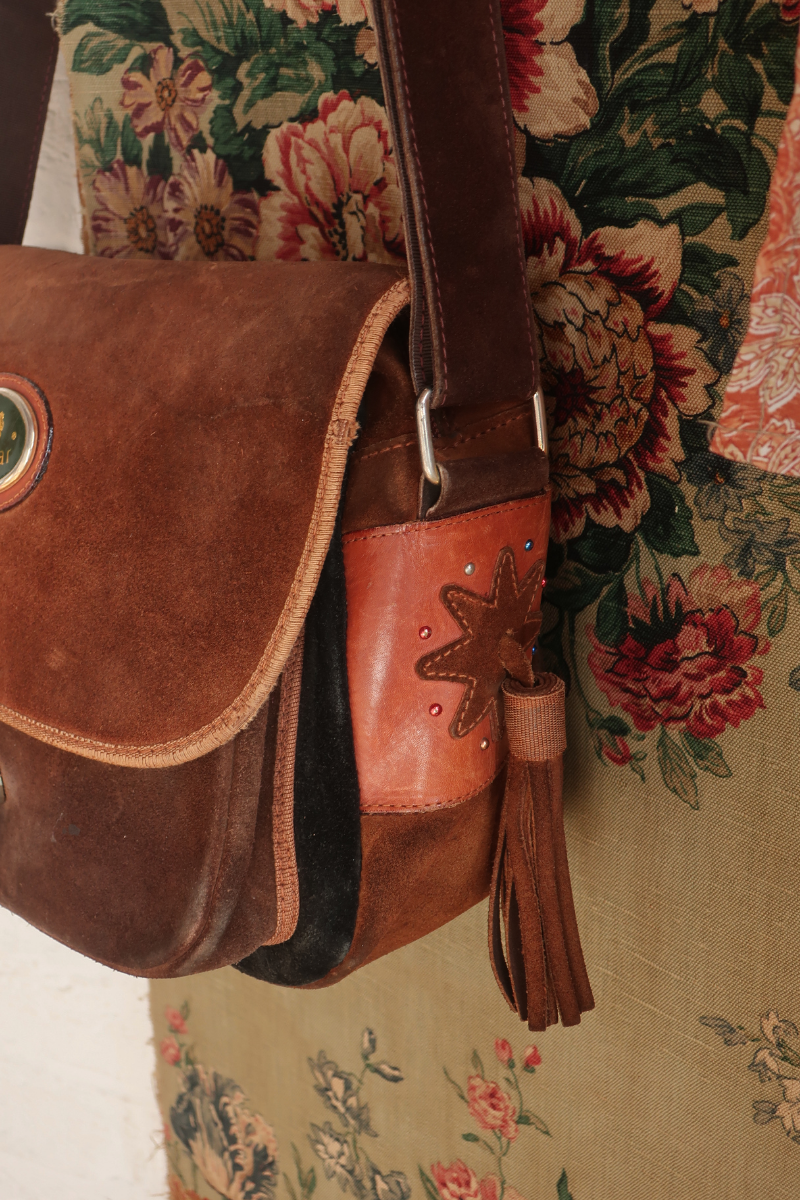 Vintage Bag - Suede Satchel