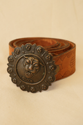 Vintage Belt - Embossed Panther Leather